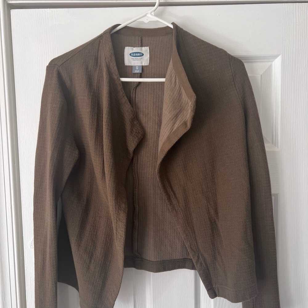 Old Navy Women's Chocolate Brown No Button Blazer Size XS